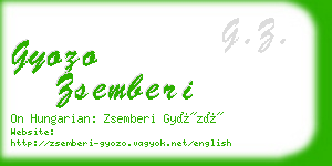 gyozo zsemberi business card